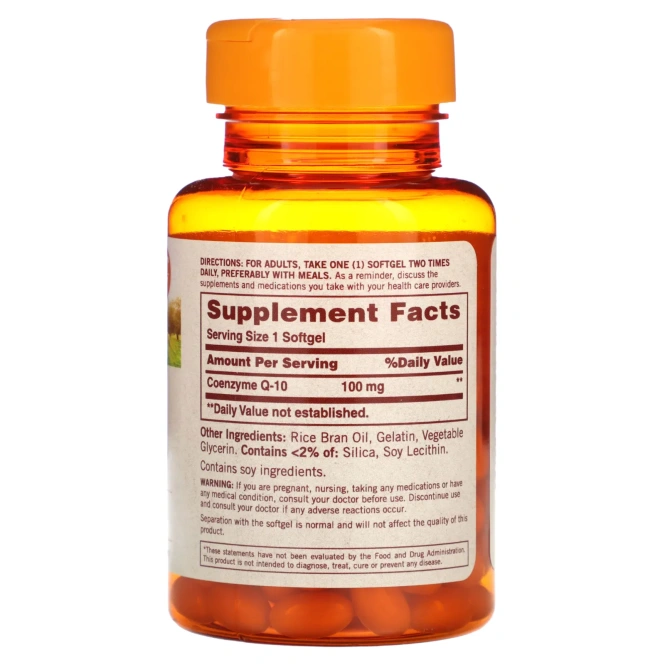 Sundown Naturals, Коэнзим Q-10, 100 мг, 100 гелевых капсул