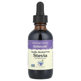 NuNaturals, стевия, без спирта, с ванильным вкусом, 59 мл (2 жидк. унции)