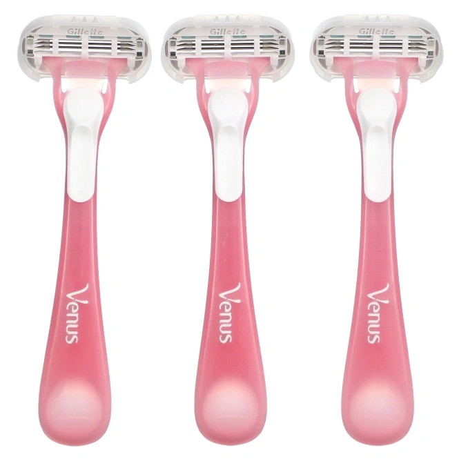 Gillette, Venus, SkinElixir, для чувствительной кожи, 3 одноразовые бритвы