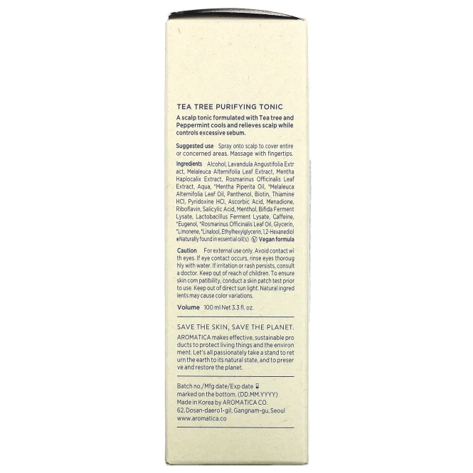 Aromatica, Очищающий тоник, чайное дерево, 100 мл (3,3 жидк. Унции)