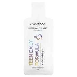 Codeage, Nano Foods, ежедневная формула для подростков, липосомальная доставка, незаменимые витамины и омега-3, ягоды, 30 пакетиков по 15 мл (0,5 жидк. унц.)
