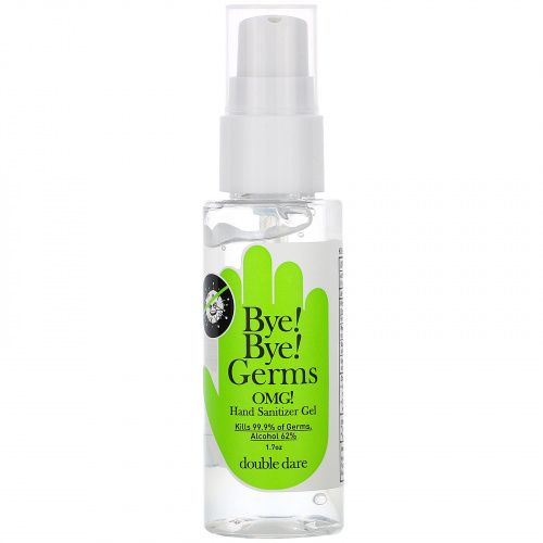 Double Dare, OMG!, Bye Bye Germs, Hand Sanitizer Gel, Alcohol 62%, 1.7 oz