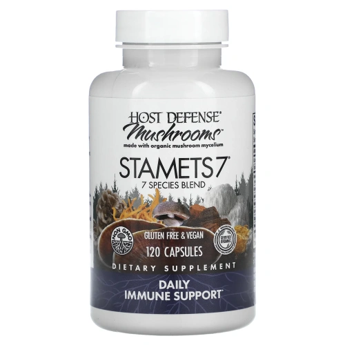 Fungi Perfecti, Stamets 7, ежедневная поддержки иммунной системы, 120 капсул