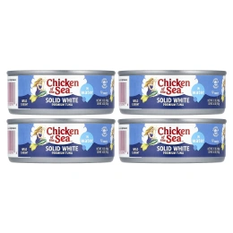 Chicken of the Sea, Белый тунец премиального качества в воде из дикорастущей рыбы, 4 пакетика по 142 г (5 унций)