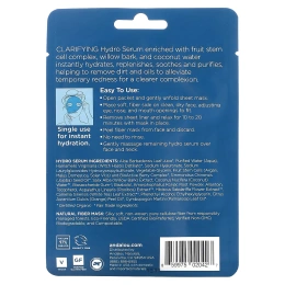 Andalou Naturals, Instant Pure Pore, Hydro Serum Facial Mask, 1 Single Use Fiber Sheet Mask, .6 fl oz (18 ml)