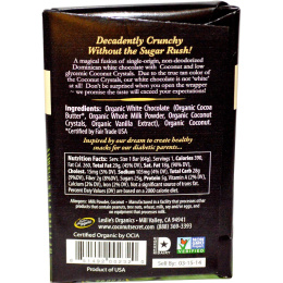 Coconut Secret, Органический, хрустящий белый карибский шоколад с обжаренным кокосом, 2,25 унции (64 г)