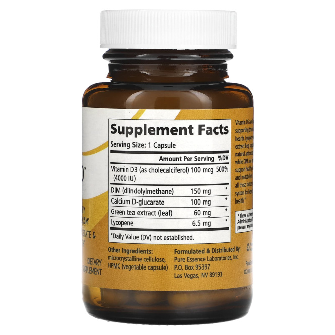 Pure Essence, Дим-D, 30 вегетарианских капсул