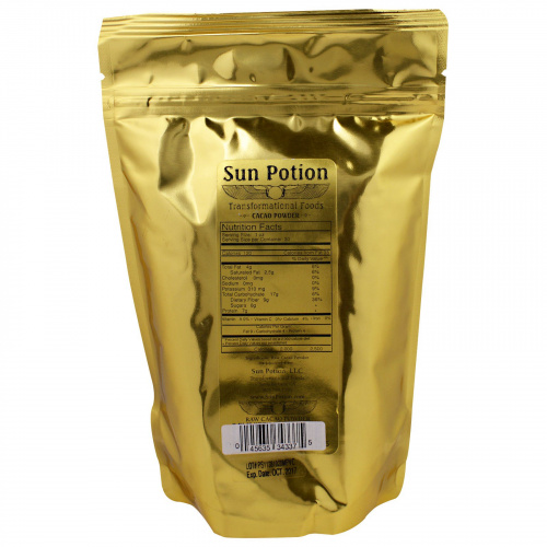 Sun Potion, Органический  порошок из Сырого Arriba Nacional Какао, 0,66 фунта (300 г)