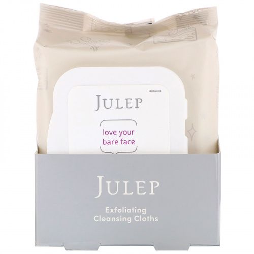 Julep, Love Your Bare Face, отшелушивающие очищающие салфетки, 30 шт.