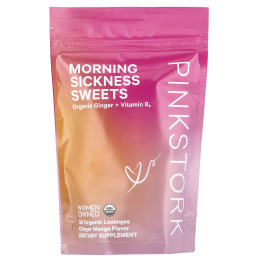 Pink Stork, Morning Sickness Sweets, имбирь и манго, 30 органических пастилок