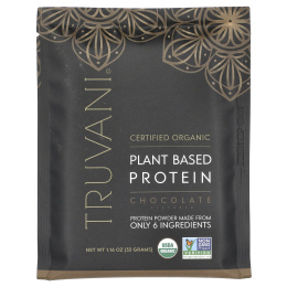 Truvani, Растительный протеиновый порошок, шоколад, 10 пакетиков по 33 г (1,16 унции)