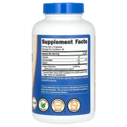 Nutricost, спирулина, 3000 мг, 180 капсул (500 мг в 1 капсуле)