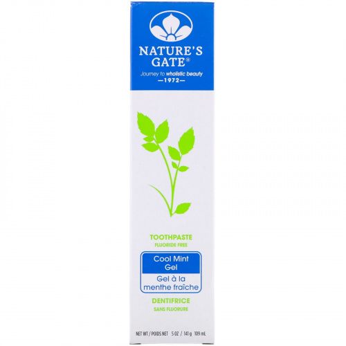 Nature's Gate, Зубная паста, Cool Mint Gel, без фтора, 5 унций (141 г)