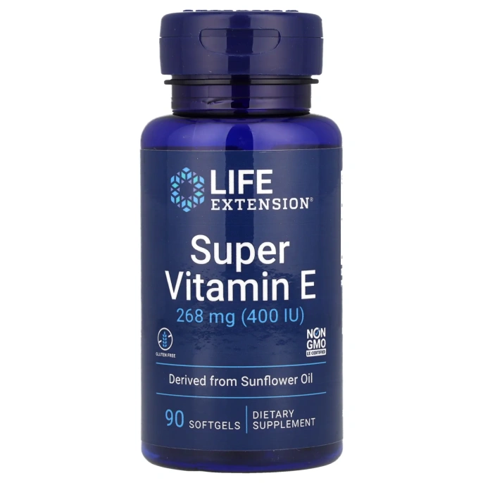 Life Extension, супервитамин E, 268 мг (400 МЕ), 90 капсул