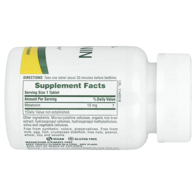 NaturesPlus, Мелатонин, 10 мг, 90 таблеток