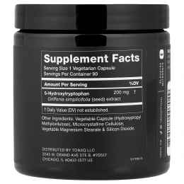 Toniiq, 5-HTP, 90 капсул (200 мг в 1 капсуле)