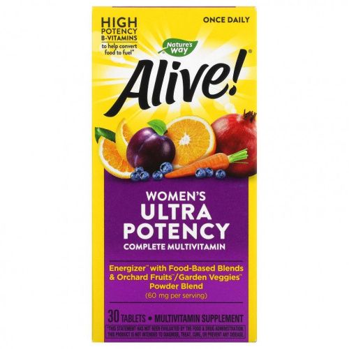 Nature's Way, Alive! Women's Ultra Potency Complete Multi-Vitamin, 30 Tablets