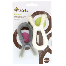 Zoli, Bunny, Прорезывание зубов, серый/белый, +6мес., 2 шт.