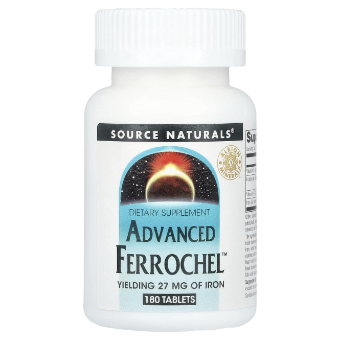 Source Naturals, Advanced Ferrochel, 180 таблеток