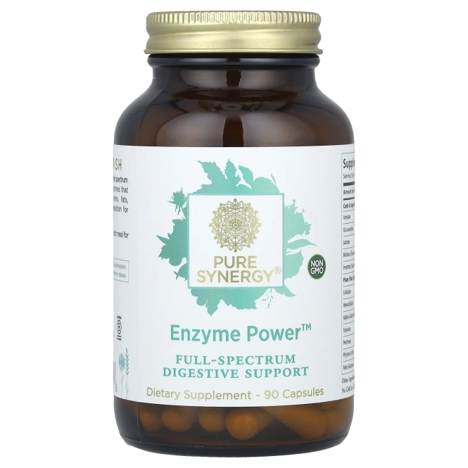 The Synergy Company, Enzyme Power, пищеварительная поддержка полного спектра, 90 капсул