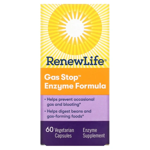 Renew Life, Gas Stop, 60 вегетарианских капсул