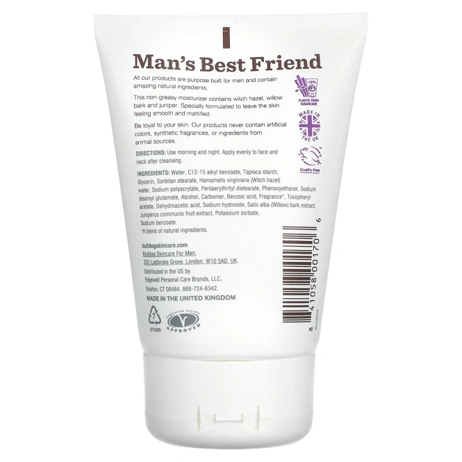 Bulldog Skincare For Men, Увлажняющий крем для жирной кожи лица, 100 мл