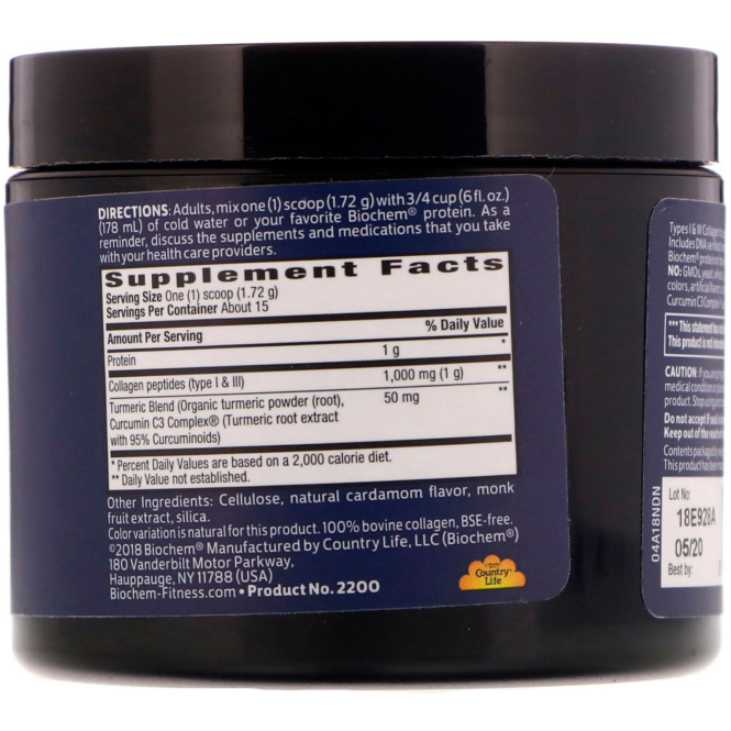 Biochem, Усилитель пептидов коллагена, 0,91 унц. (25,8 г)