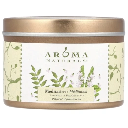 Aroma Naturals, Soy VegePure, Travel Candle, Meditation, Пачули и ладан, 79.38 г