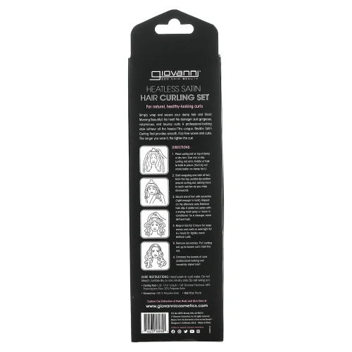Giovanni, Heatless Satin, набор для завивки волос, румяна, 4 шт.