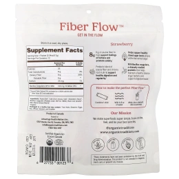 Organic Traditions, Fiber Flow™, со вкусом клубники, 12 стиков по 9,7 г (0,34 унции)