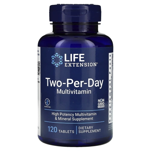Мультивитамины для приема два раза в день, Two-Per-Day Multivitamin, Life Extension, 60 капсул