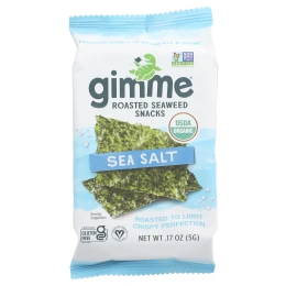 gimMe, Снеки из жареных морских водорослей, морская соль, 6 пакетиков по 5 г (0,17 унции)
