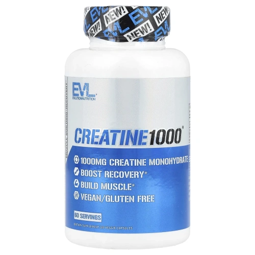 EVLution Nutrition, Creatine1000, креатин, 500 мг, 120 растительных капсул