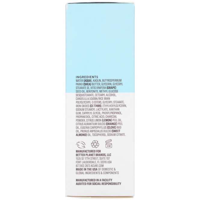 Acure, Incredibly Clear Charcoal Lemonade Mask, 1.7 fl oz (50 ml)