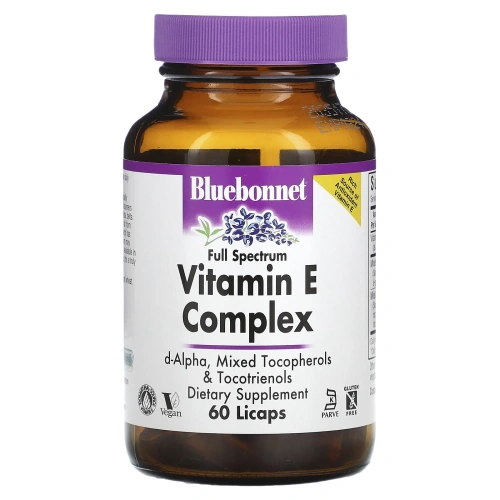 Bluebonnet Nutrition, Комплекс витамина Е, 60 капсул