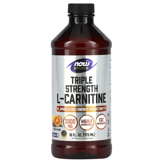 Now Foods Жидкий цитрусовый L-карнитин тройной крепости 16 жидких унций