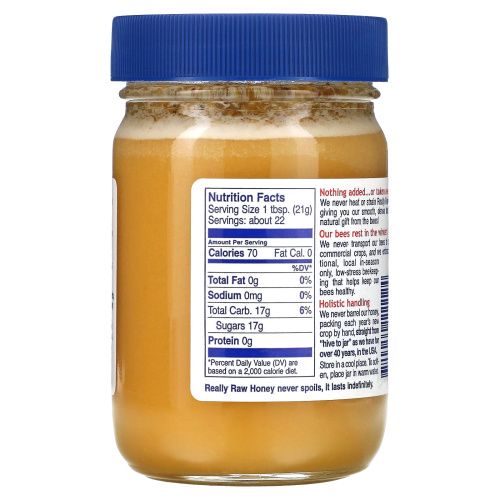 Really Raw Honey, Мед, 1 фунт (453 г)