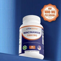 Vitamatic, никотинамид, 1000 мг, 90 таблеток