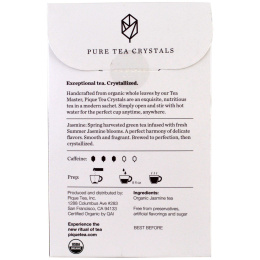 Pique Tea, Жасмин, органический зеленый чай, 14 пакетиков, 0,3 унции (8,4 г)