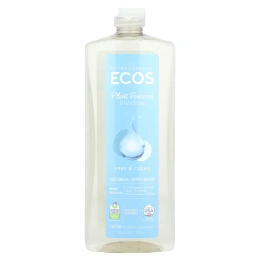 Earth Friendly Products, ECOS®, мыло для посуды на растительной основе, бесцветное и прозрачное, 739 мл (25 жидк. унц.)