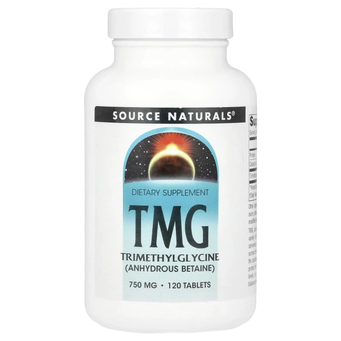Source Naturals, TMG, 750 мг, 120 таблеток