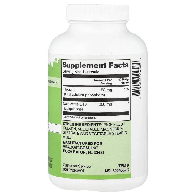 Vitacost, коэнзимQ10, 200 мг, 240 капсул