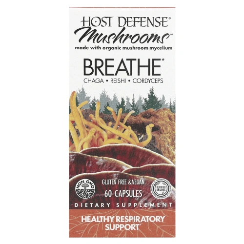 Fungi Perfecti, Breathe, 60 растительных капсул