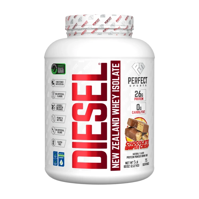 PERFECT Sports, Diet, новозеландский сывороточный изолят, хрустящая шоколадная вафля, 2,27 кг (5 фунтов)