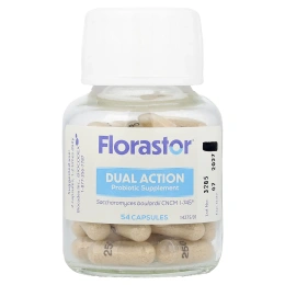 Florastor, Dual Action Probiotic Supplement, 54 Vegetarian Capsules (250 mg per Capsule)