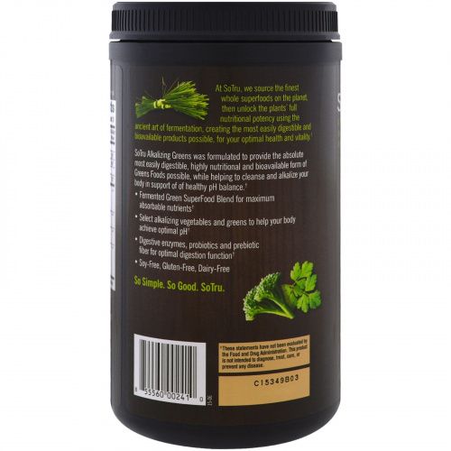 SoTru, Органическая ферментированная зелень, 8,46 унц. (240 г)
