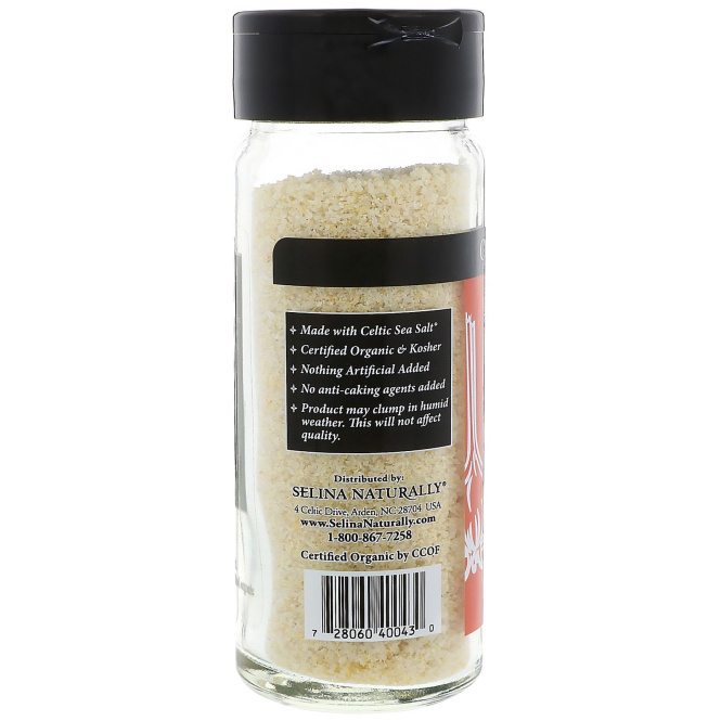 Celtic Sea Salt, Organic, Artisan, Garlic Salt, 2.4 oz (68 g)