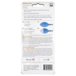 Munchkin, White Hot®, защитные ложки с ручкой из нержавеющей стали, от 3 месяцев, 4 шт.