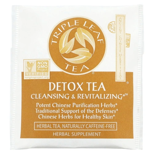 Triple Leaf Tea, Detox, 20 чайных пакетиков, 1.16 унций (33 г)