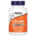 NOW L-Tyrosine Extra Strength 750 mg, 90 вегетарианских капсул